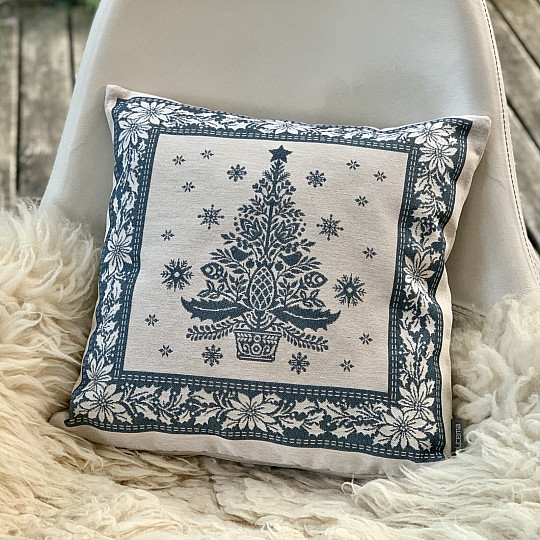 Copertura per arazzo natalizio FOLK CHRISTMAS 3 blu