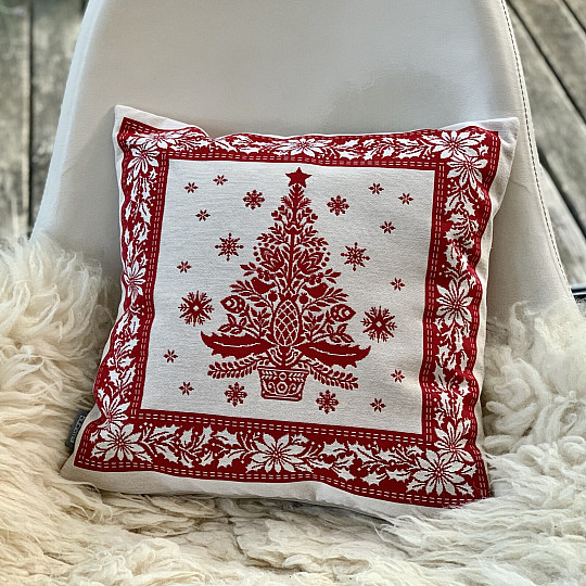 Copertura per arazzo natalizio FOLK CHRISTMAS 3 rosso