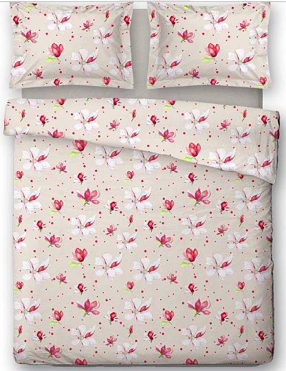 Biancheria da letto in raso di cotone MAGNOLIE