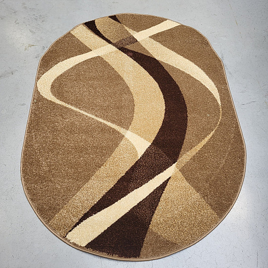 Tappeto ovale marrone beige