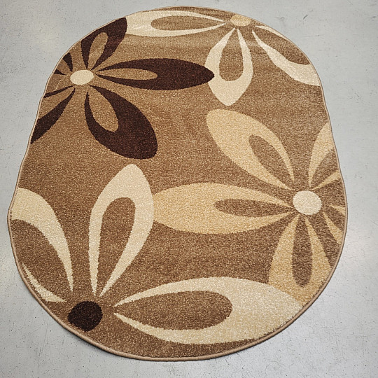 Tappeto ovale Beige cacao FIORE