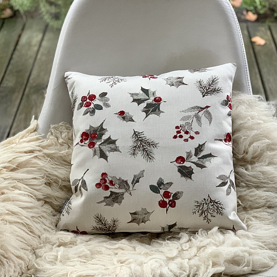 Copertura decorativa natalizia HOLLY GREY