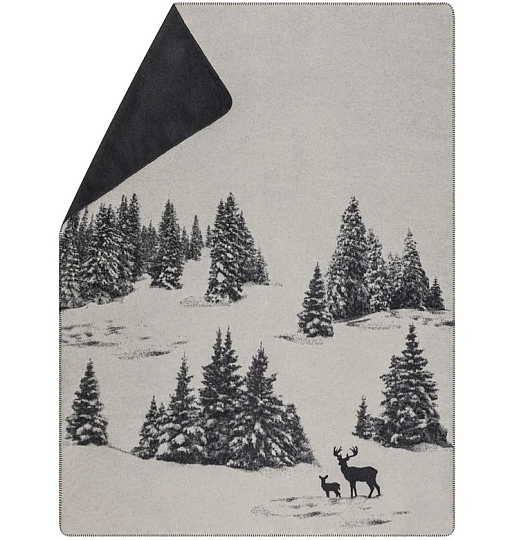 Coperta DF SAVONA SNOWY DEER grigio