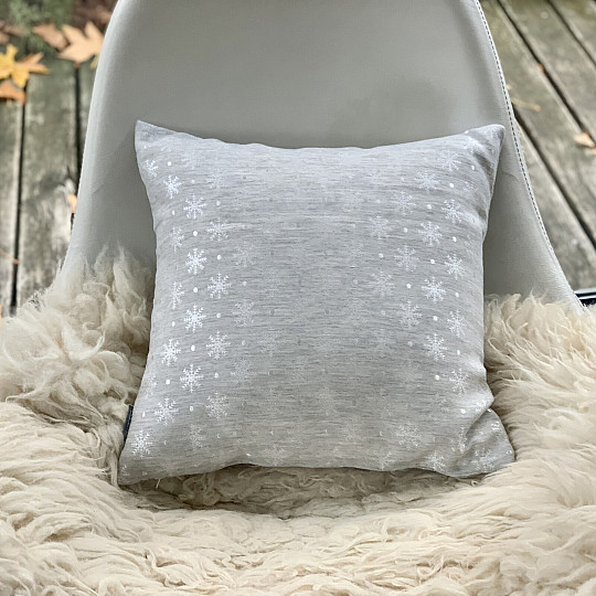 Copertura decorativa natalizia FLAKE GREY-SILVER