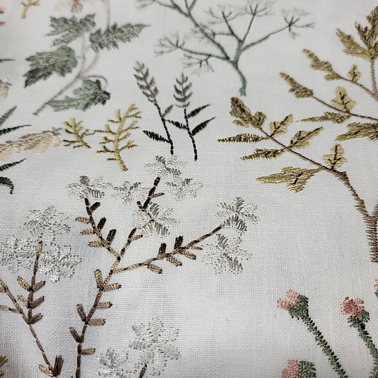 Sciarpa ricamata BIANCO ZENZERO