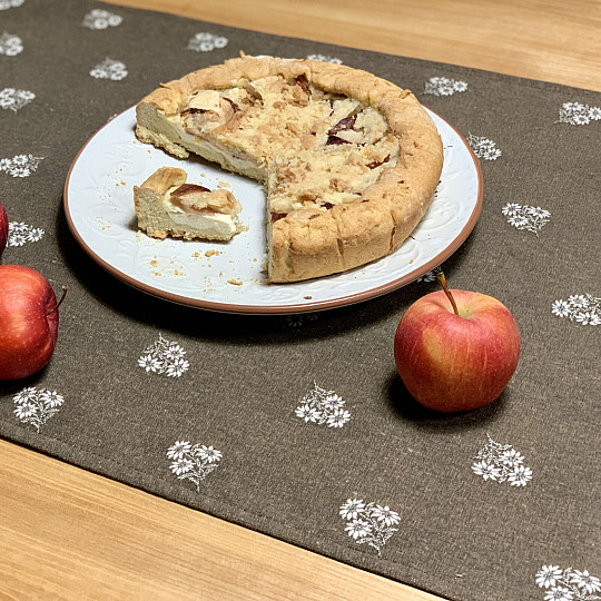 Sciarpa Jacquard ALPINE FLOWERS BROWN