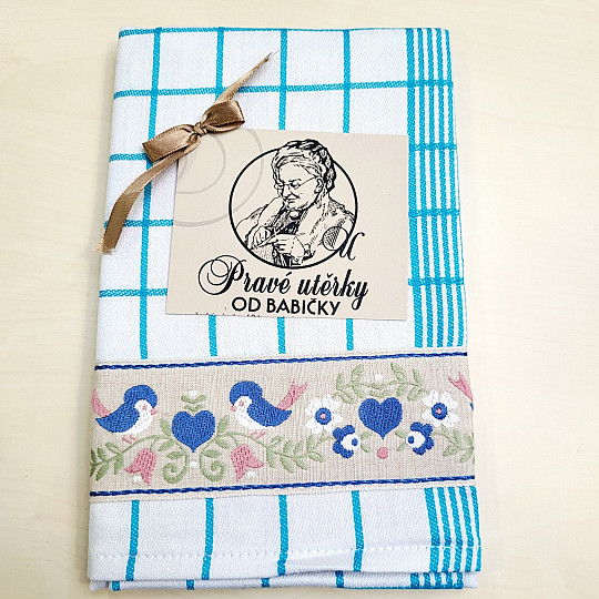 Asciugamani della NONNA TURCHESE CON UCCELLI