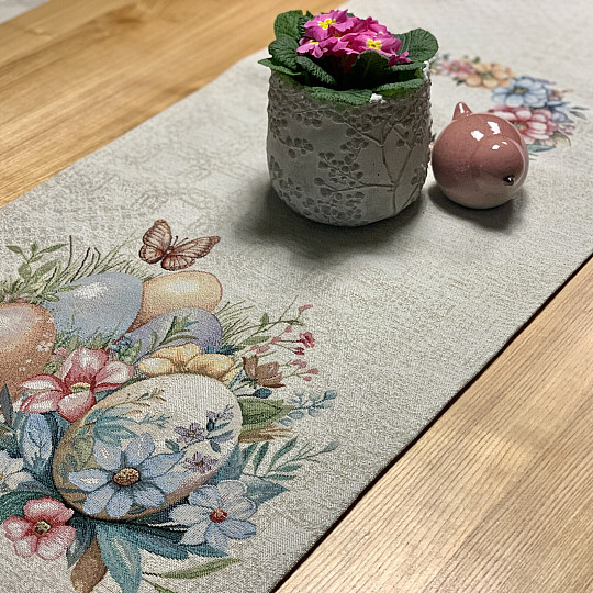 Tovaglia e sciarpa pasquale UOVA NELERBA