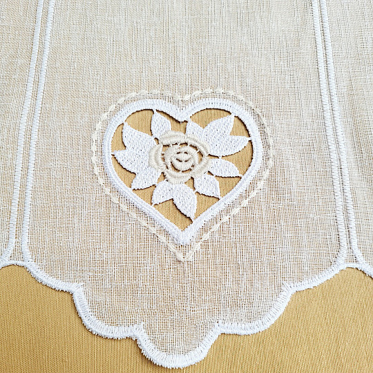 Tenda in vetro colorato CUORE BEIGE