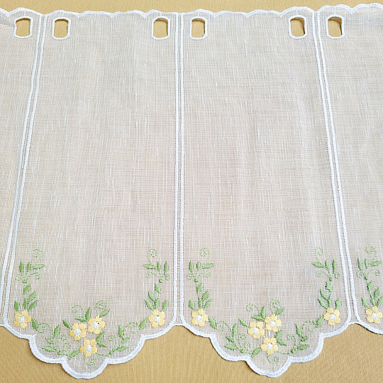 Tenda in vetro colorato FIORI GIALLI