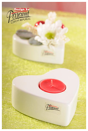 PORTACANDELE CUORE BIANCO