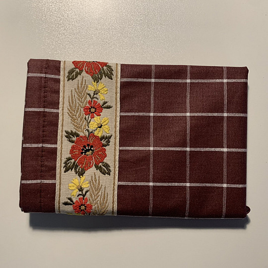 Strofinacci MARRONI CON FIORI DELLA NONNA