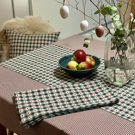 Tovaglia e sciarpa MAXI CORET verde