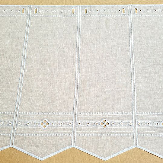 Tenda per vetrate artistiche GERSTER 11884 bianca