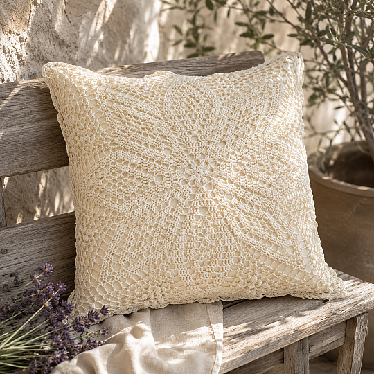 Copertura decorativa in pizzo FIORE beige