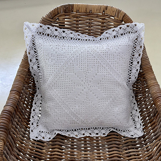 Copertura decorativa in pizzo, pizzo bianco