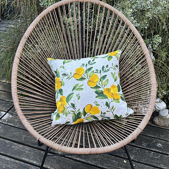 Federa decorativa con motivo albero di limoni