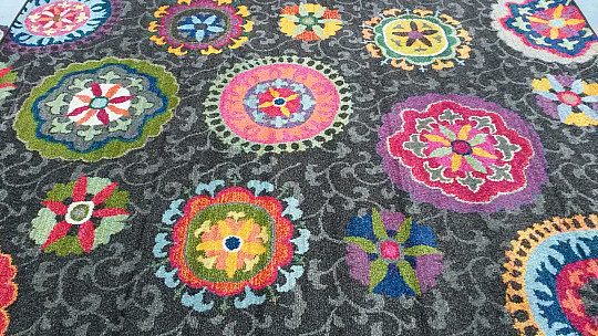 Tappeto in pezzi MANDALA marrone