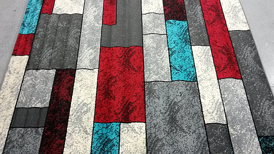 Pezzo tappeto AMAZON 1 grigio rosso