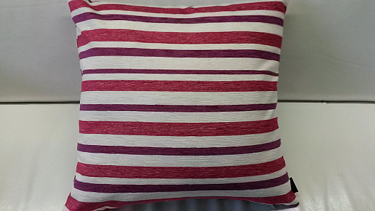 Fodera per cuscino decorativo PEKING strisce viola-rosa
