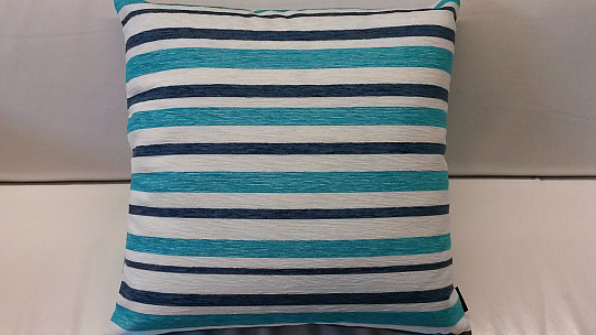 Copricuscino decorativo PEKING righe blu-turchesi