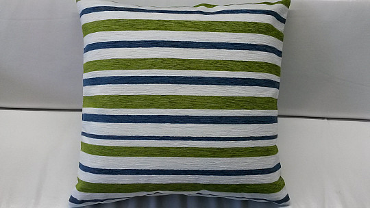 Copricuscino decorativo PEKING strisce blu-verdi