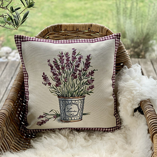 Fodera per cuscino arazzo FIORI DI LAVANDA PROVENCE