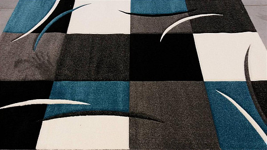 Tappeto moderno MOND MERINO turchese