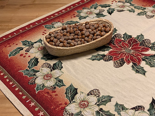 Tovaglia arazzo Rosa di Natale DIBAR