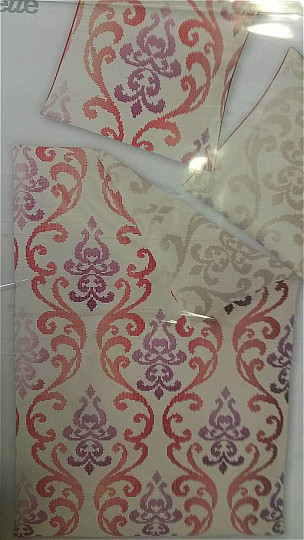 biancheria da letto in raso SOL-K 8716-60 ornamento rosso