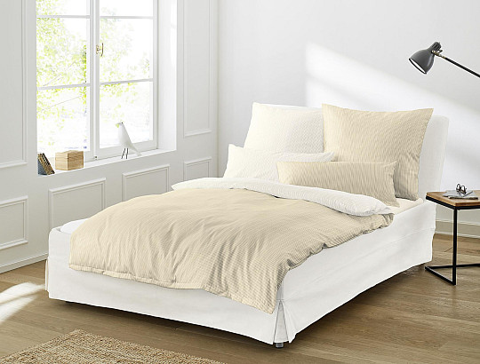Biancheria da letto di lusso in raso LINEA 8021-80 crema