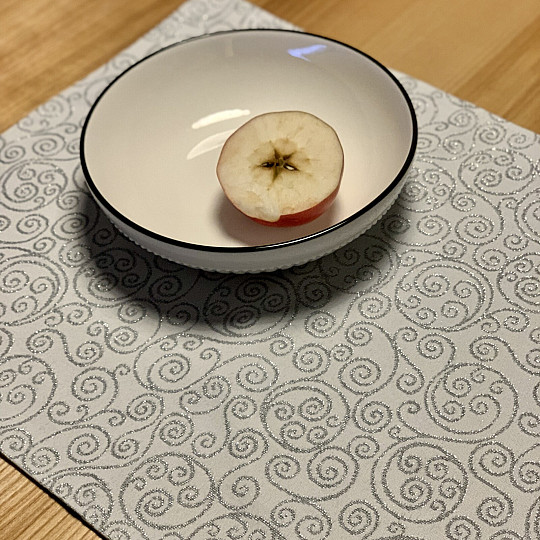 Tovaglia natalizia FLASH ornamento argento