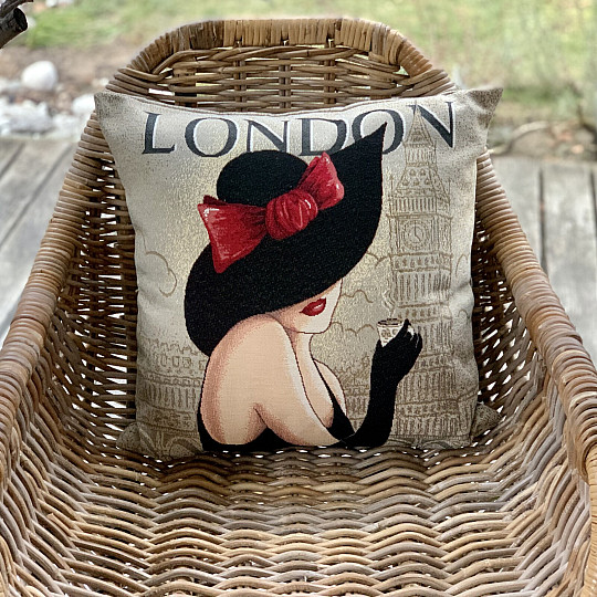 Fodera per cuscino con arazzo LADY LONDON