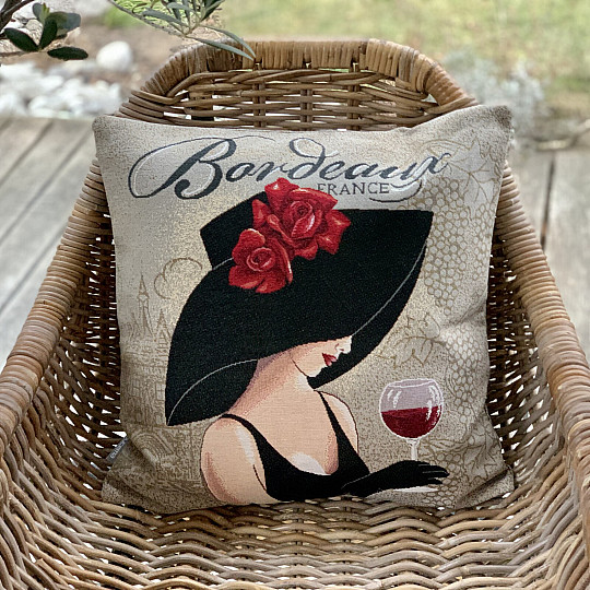 Fodera per cuscino arazzo LADY BORDEAUX