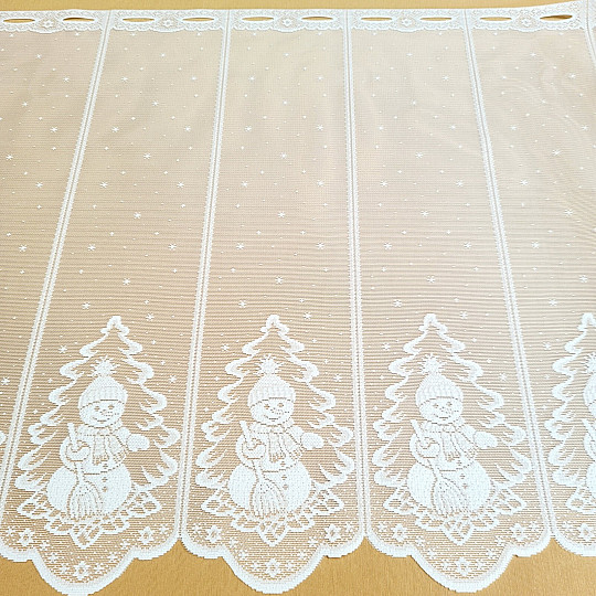Tenda jacquard NATALIZIA per la vetrata PUPAZZO DI NEVE