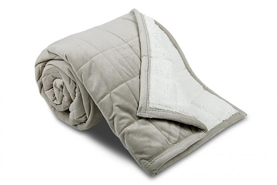 coperta in microfibra EXTRA SOFT SHEEP cucitura grigio chiaro