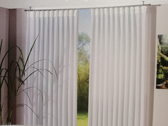 Nastro arricciato per tende NEW WAVE 8 cm, 1:2