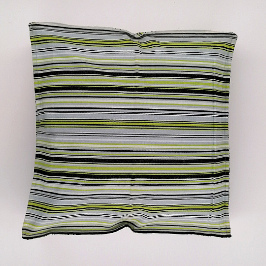 Fodera per cuscino rigato-verde