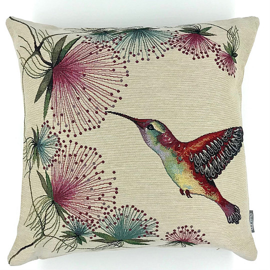 Fodera per cuscino arazzo COLIBRI FIORE VIOLA