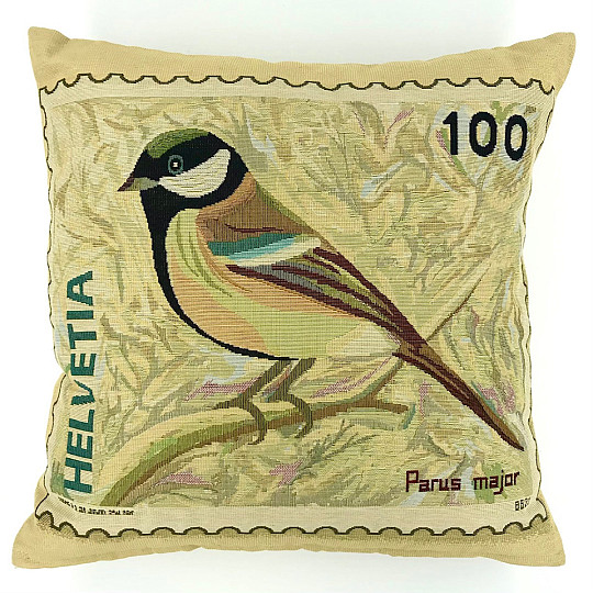 Federa decorativa TIMBRO POSTALE UCCELLI