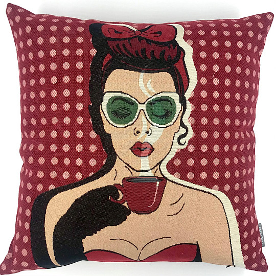 Fodera per cuscino arazzo DONNA COMICS I