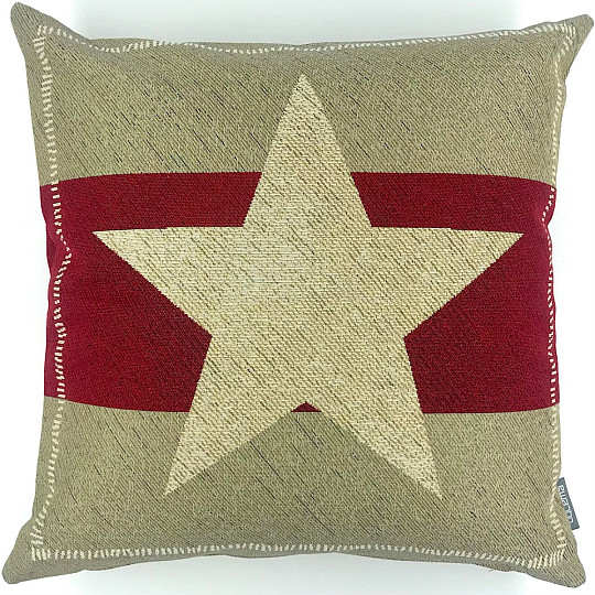 Fodera per cuscino arazzo RED STAR 2