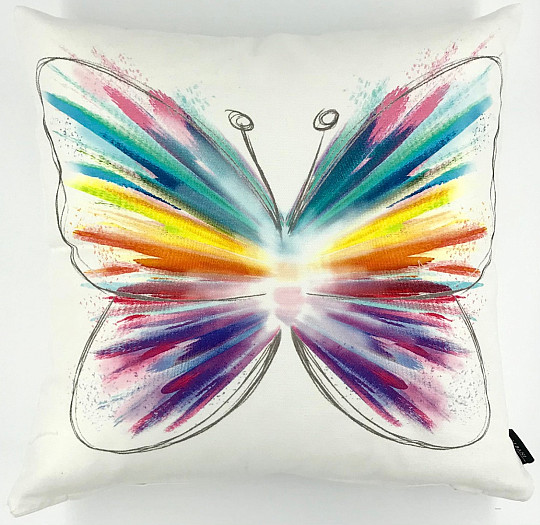 Fodera per cuscino decorativo FARFALLA PASTELLO