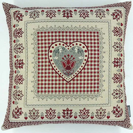 Fodera per cuscino arazzo CUORE PIZZO