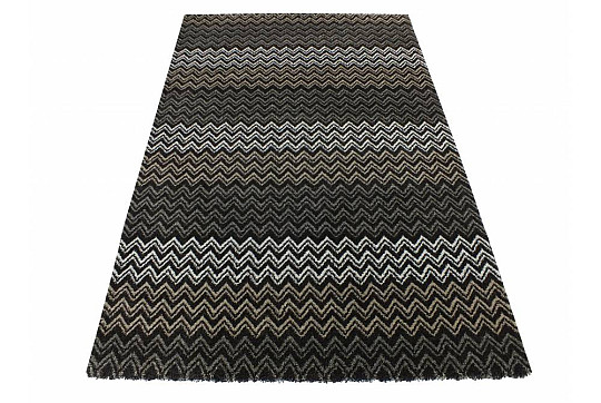 Tappeto moderno ZIG ZAG marrone