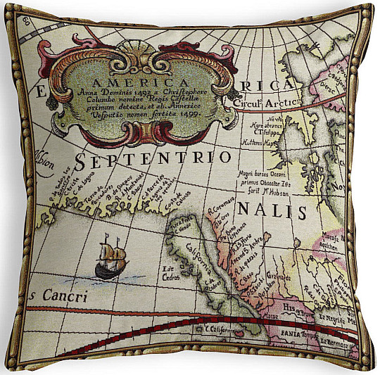 Fodera per cuscino grande con arazzo TERRA MERCATOR