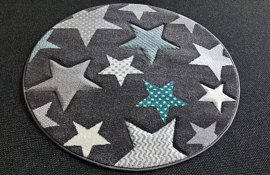 Tappeto rotondo per bambini PASTEL Stars