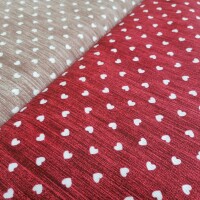 Tessuto decorativo Naira cuori bordeaux
