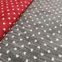 Tessuto decorativo Naira cuori grigio scuro