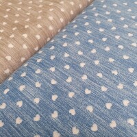 Tessuto decorativo Naira cuori blu